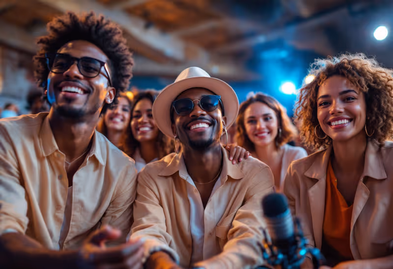 Music fans at concert